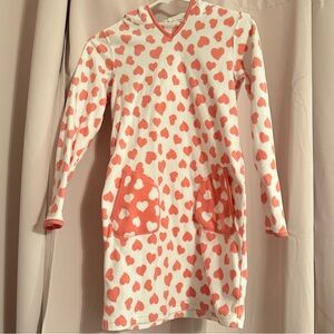 Pink&white hearts pattern sleepwear